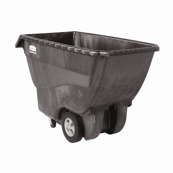 Structural Foam Tilt Truck, 0.75 cu yd, Standard Duty, 1,000 lb Capacity, Black